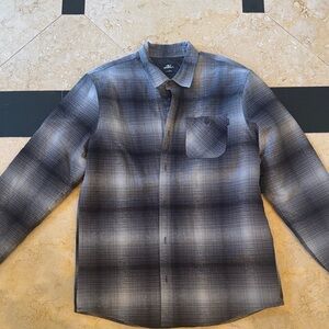 O'Neill Black and Gray Plaid Shirt Jacket